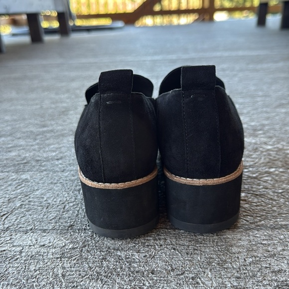 Eileen Fisher | Ells Black Suede Platform Loafer - Picture 6 of 9